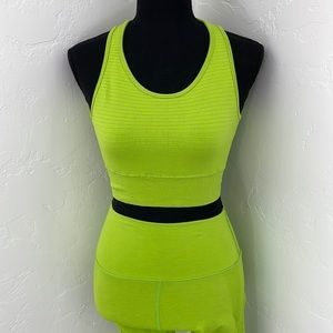 Alphalete neon green vault bra size small like new condition worn a few times